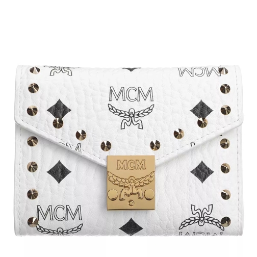 MCM Patricia Wallet White Tri-Fold Portemonnaie