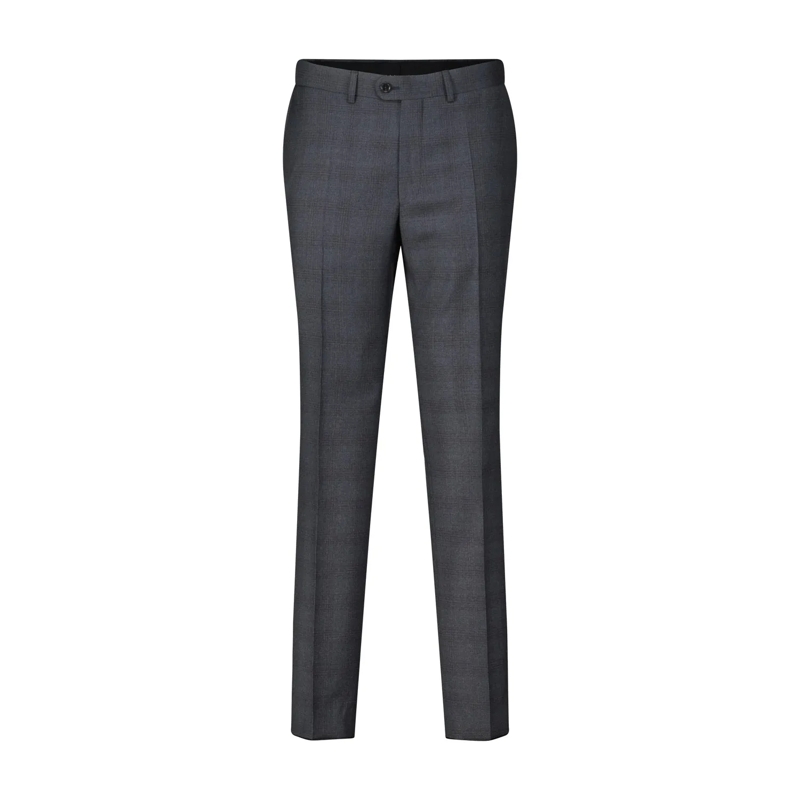 Dressler  Anzughose aus Schurwolle mit kariertem Muster Dunkelgrau