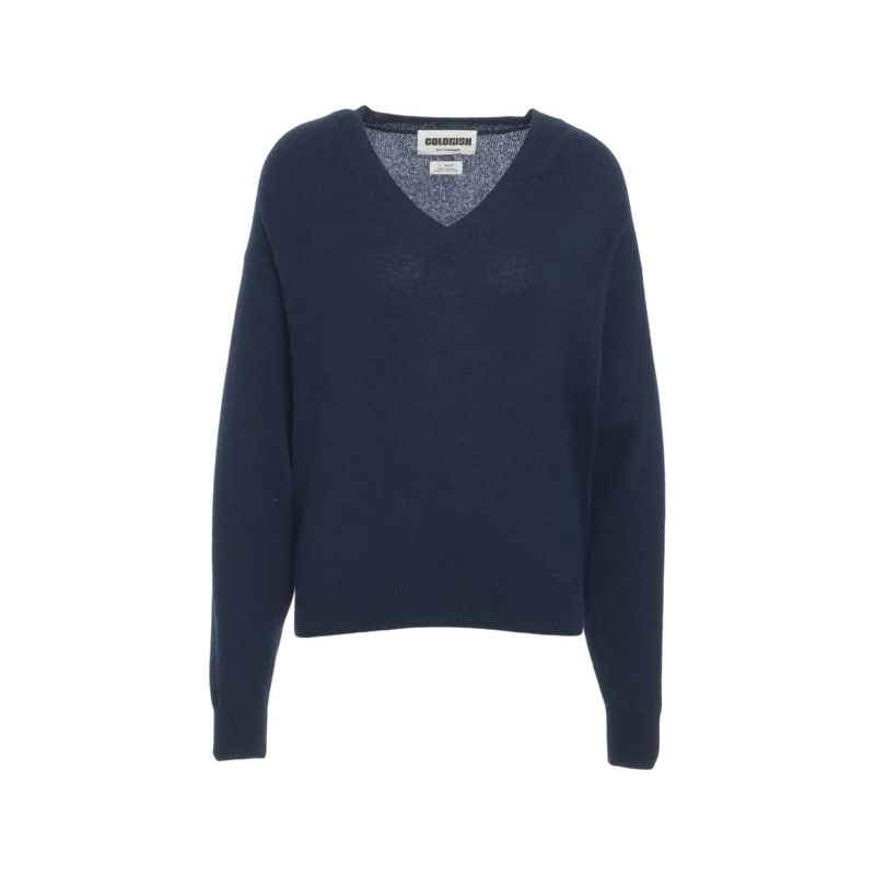 Crush Pullover V-Neck Cashmere Sweater With Ribbed Details Black