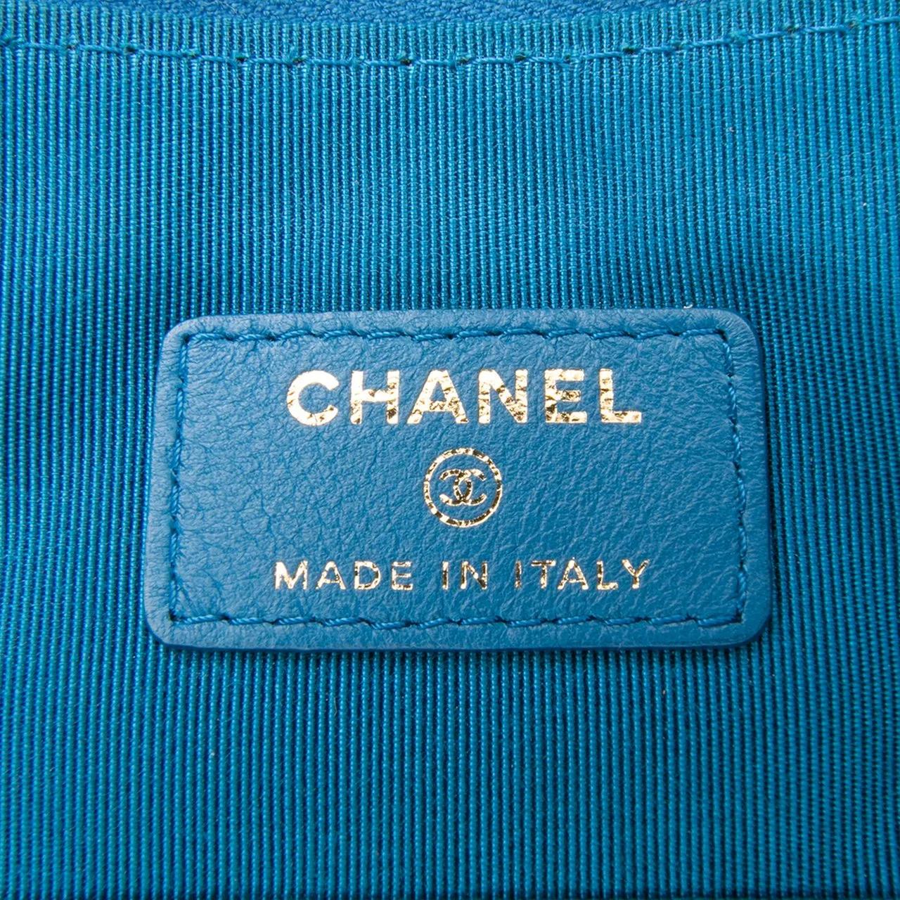 Thumbnail - Chanel Clutches - Large Quilted Lambskin Flap O Case Clutch - Gr. unisize - in Blau - für Damen