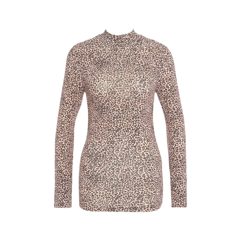 Farm Rio Top met lange mouwen Animal Print Top Pink