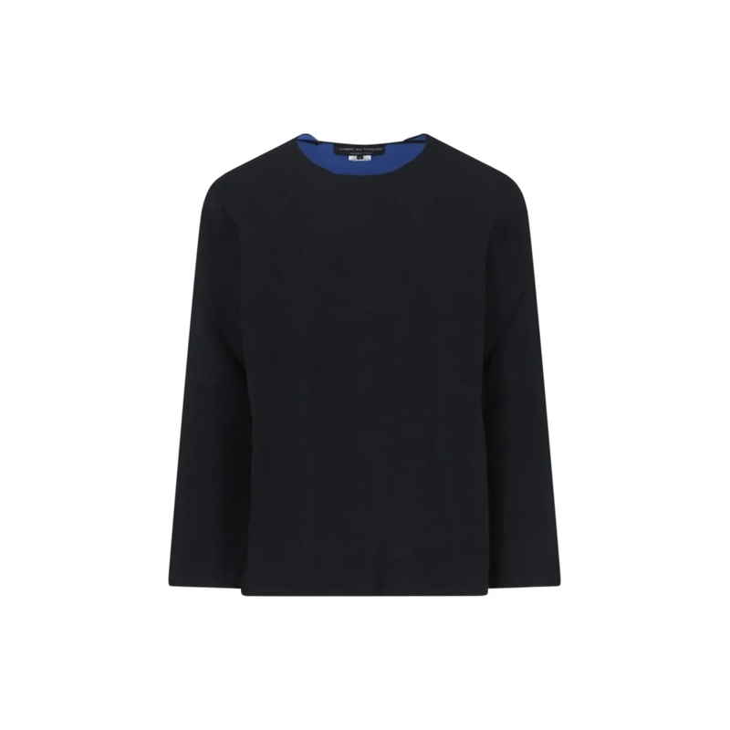 Comme des Garcons Pullover Homme Plus Wool Blend Sweater, Black Blue