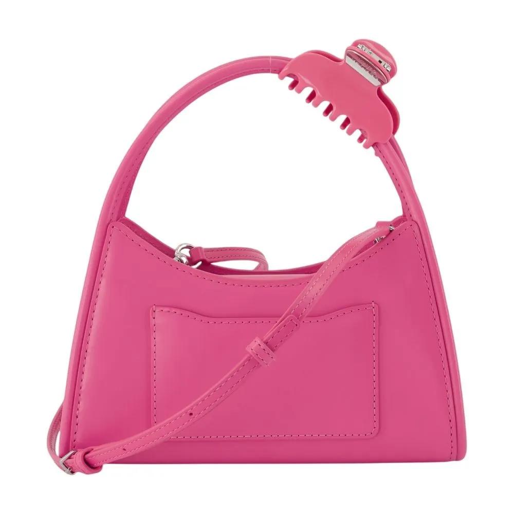 Marc Jacobs Hobo bags The Claw Clip Crossbody Leather Pink in roze