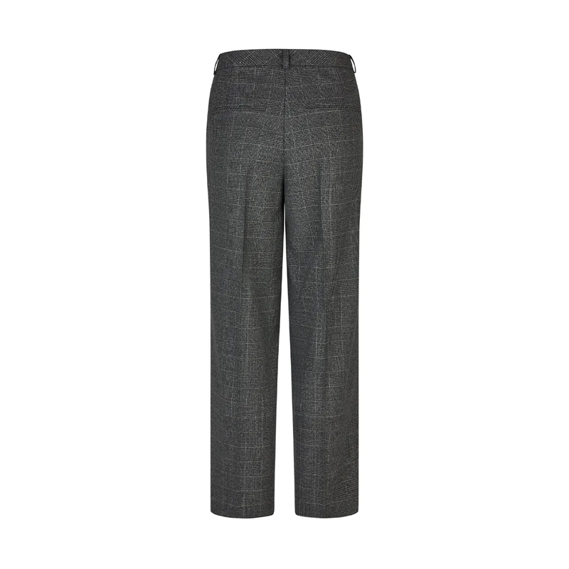 Marc Aurel Stoffhose Karo-Bundfaltenhose mit Silberfaden schwarz(Image 5)