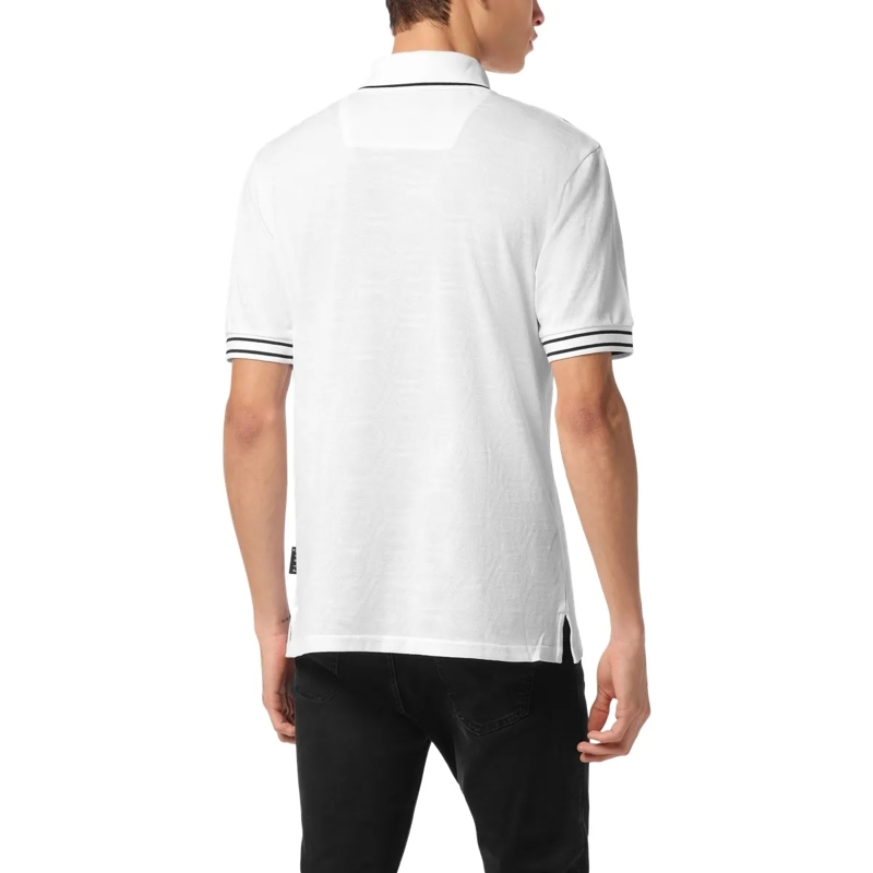 Philipp Plein Top Poloshirt Ss Monogram weiss(Image 2)
