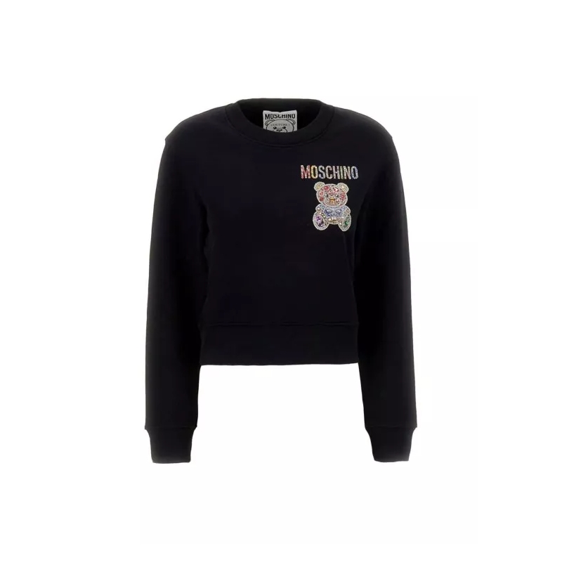 Moschino  Black Cropped Sweatshirt Black