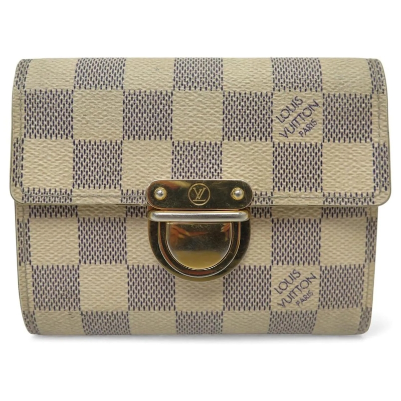 Louis Vuitton Geldbörse LOUIS VUITTON KOALA GELDBÃ–RSE AUS DAMIER AZUR CAN beige