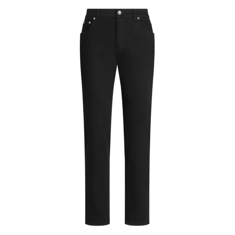 Dolce&Gabbana Jeans Classic Five-Pocket Straight Leg Jeans With Front  Black