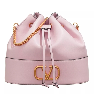 Valentino Garavani Vlogo Plaque Shoulder Bag In Pink