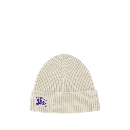 Burberry Chapeau Ekd Beanie Hat - Cashmere - White White