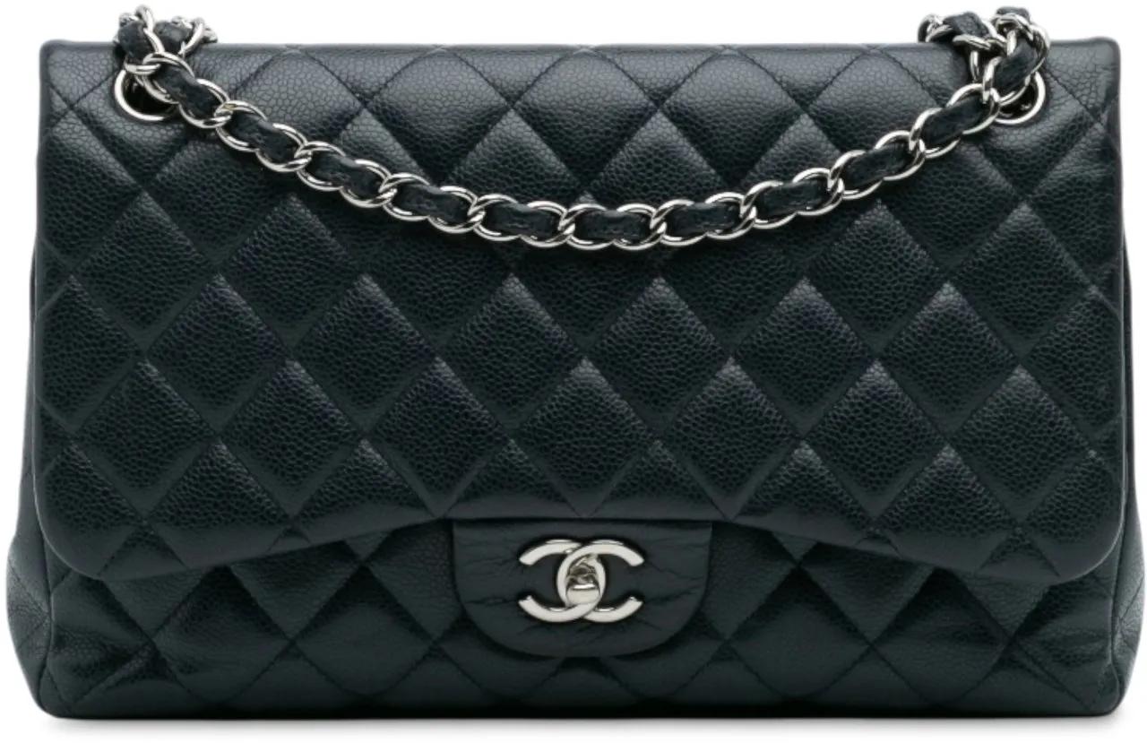 Chanel Hobo Bags - Jumbo Classic Caviar Double Flap - Gr. unisize - in Blau - für Damen