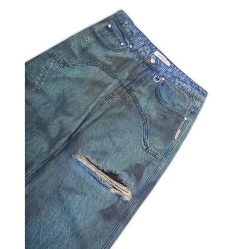 RETERNITY Jeans à jambe droite Jeans Painted Artisan Denim Washed Blu blau (Image 2)