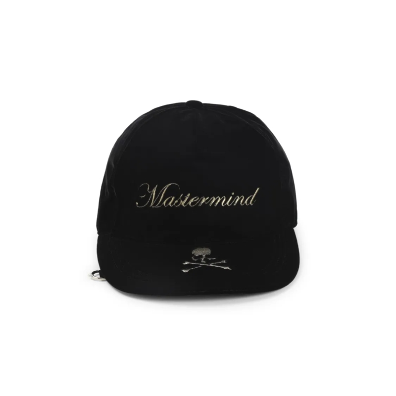 Mastermind Japan Hoed Structured Black Cap With Embroidered Details Black