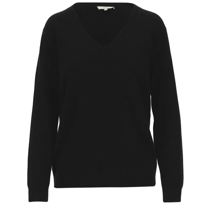 Vince Pullover Pure Cashmere Pullover With V-Neckline And Ribbed  Black