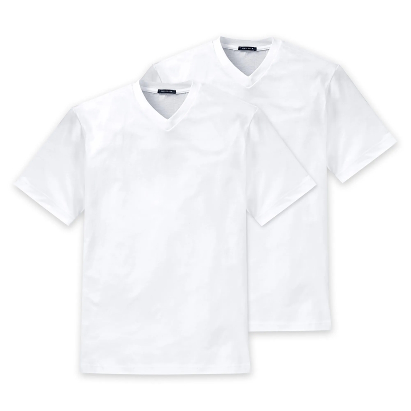 SCHIESSER  American T-Shirt 2er Pack weiss