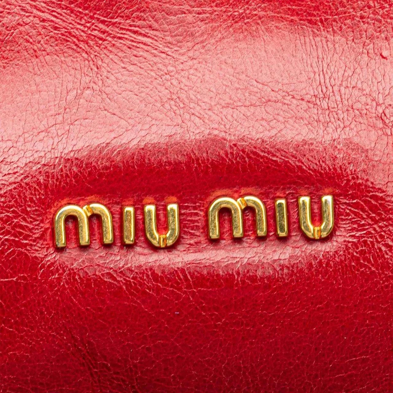 Thumbnail - Miu Miu Clutches - Vitello Shine Bow Wristlet Clutch - Gr. unisize - in Rot - für Damen