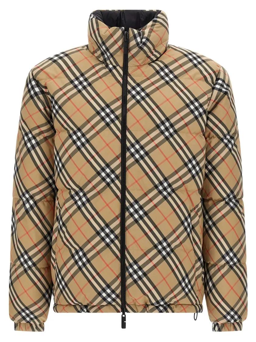 Burberry 'Snowdon' Down Jacket Neutrals