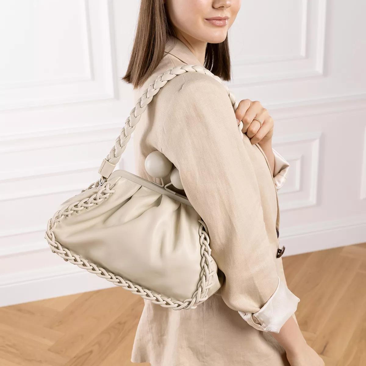 Max Mara Weekend Ivoor Weekendtas van Zacht Nappa Beige Dames