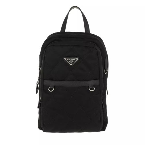 Prada Backpack Quilted Nylon Black Ryggsäck