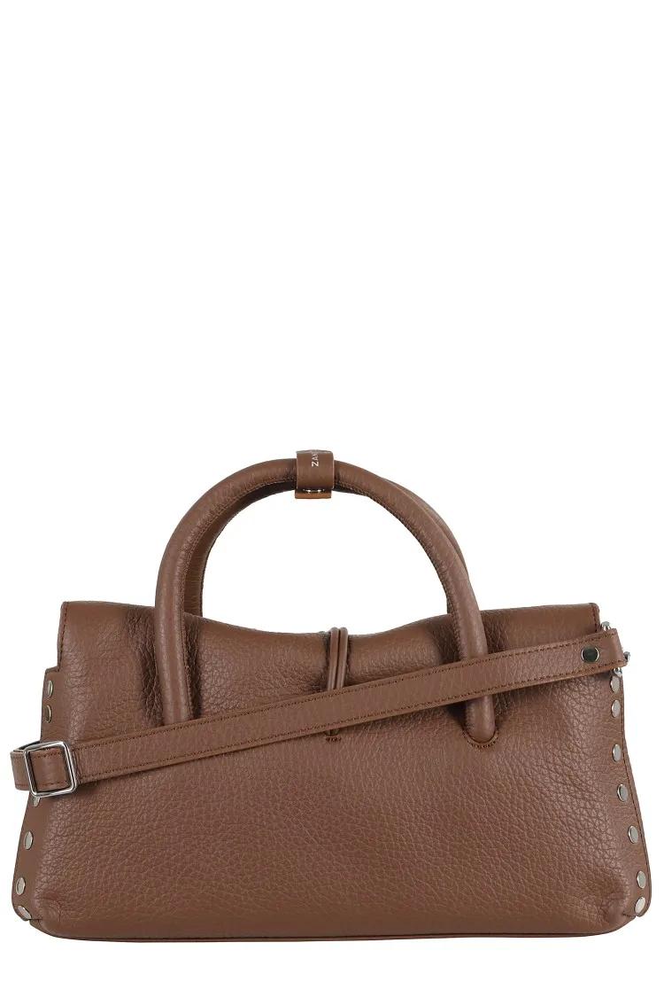 Zanellato Hobo bags Dotta Centauro Small Grained Leather Handbag in bruin