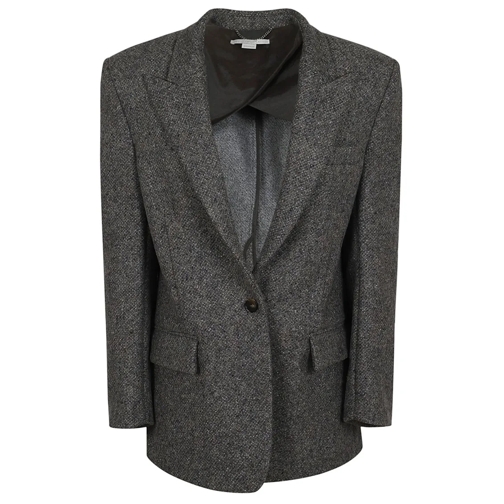 Stella McCartney Blazer Wool And Silk Blend Jacket Grey