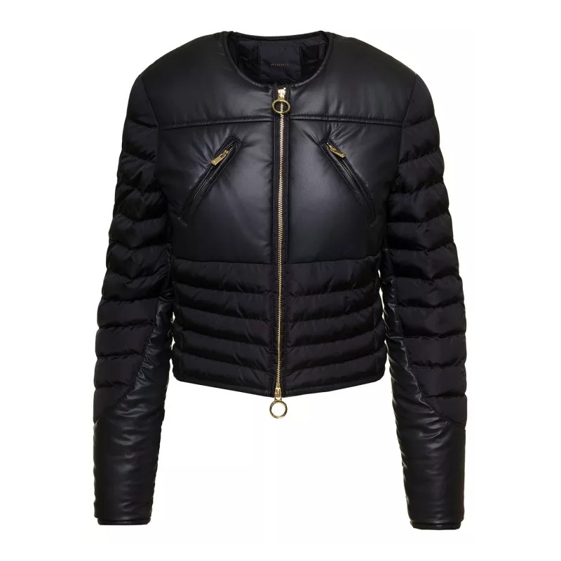 Pinko  Zip-Up Black Jacket Black