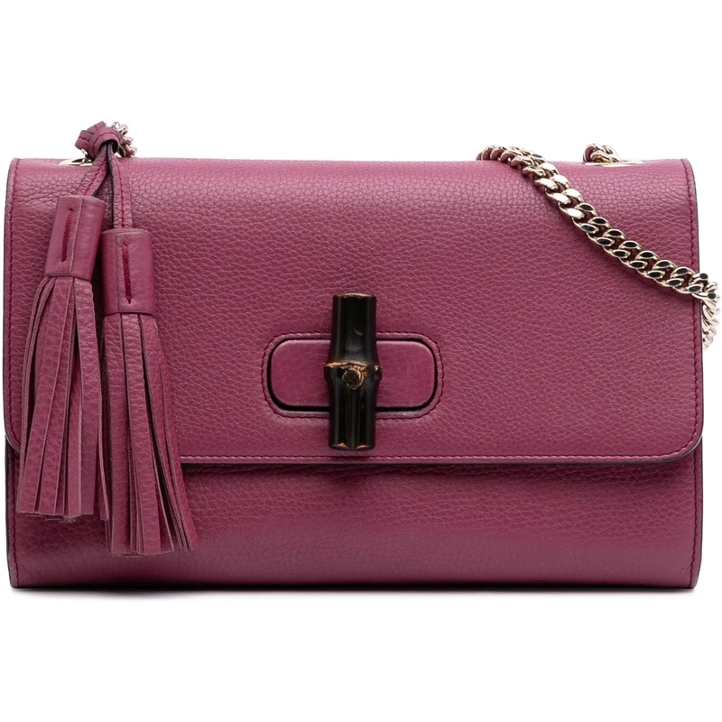 Gucci Schultertasche Medium Leather Miss Bamboo Crossbody rose