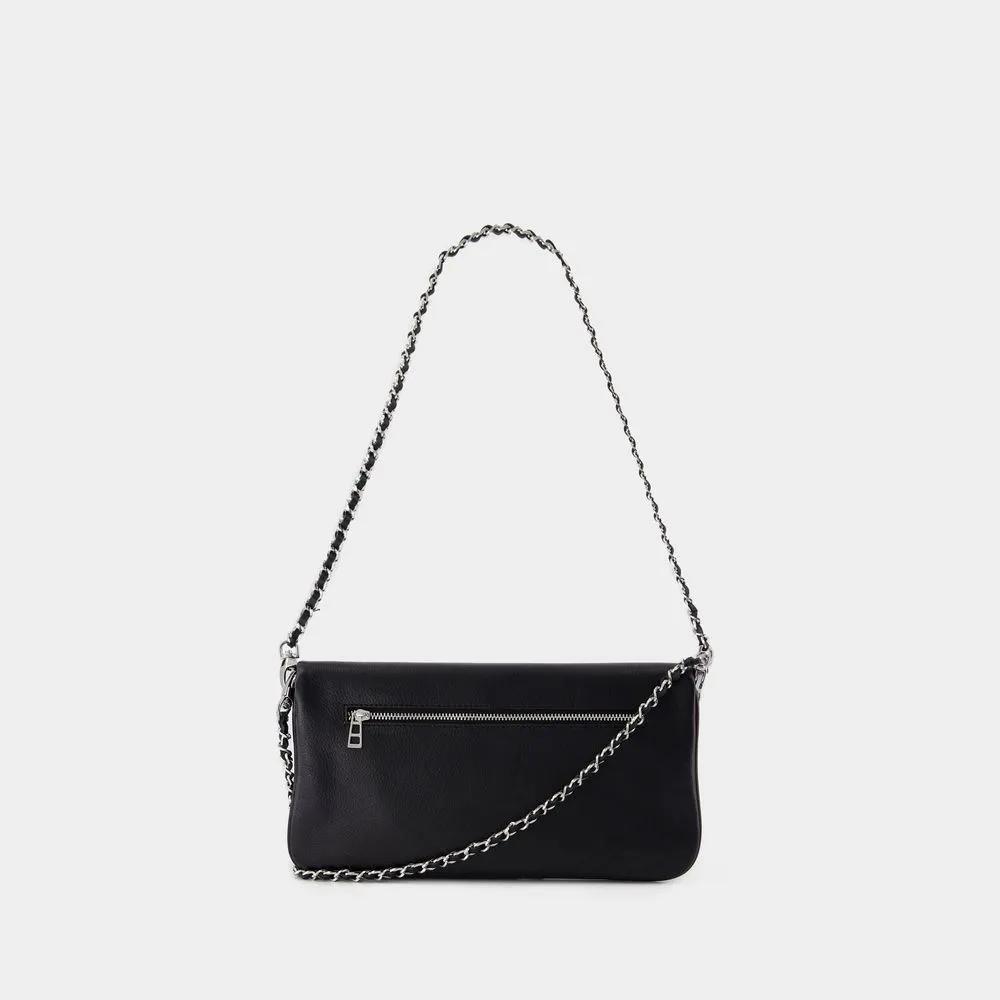 Zadig & Voltaire Hobo bags Rock Graffiti Crossbody Calfskin Black in zwart