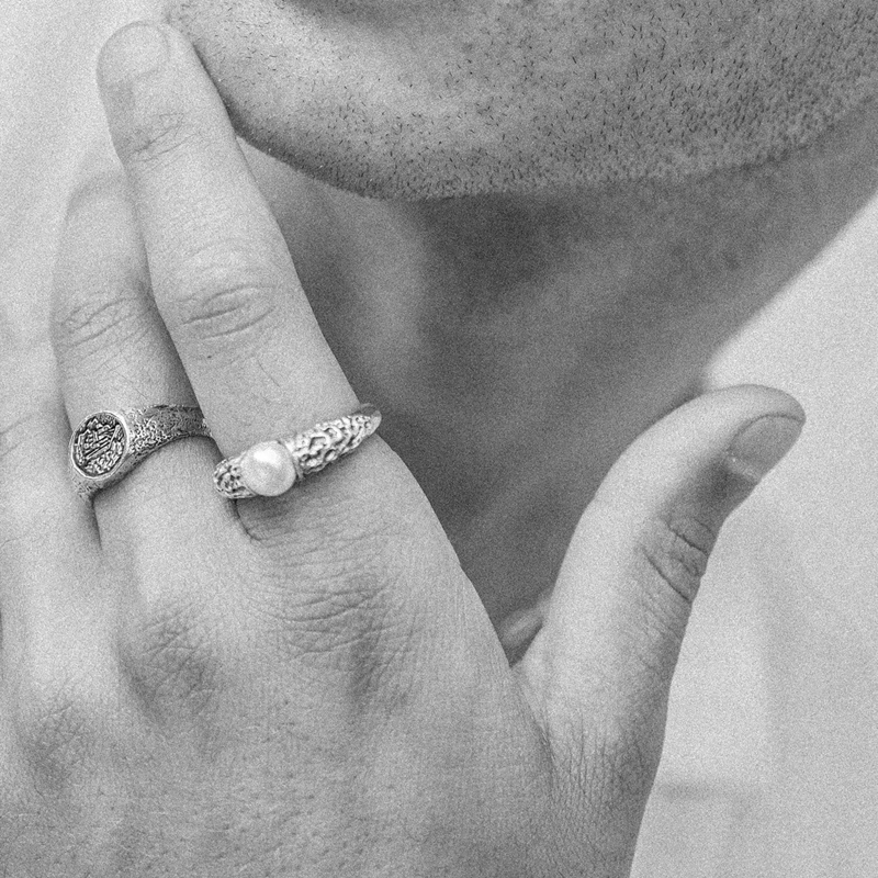 Haze & Glory Siegelring Ring Siegelring Fair Winds 925 Silber schwarz(Image 6)