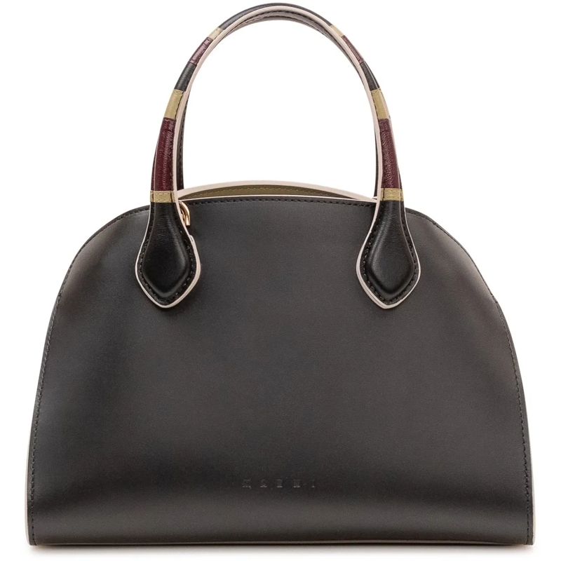 Marni Tote Borsa Overlap Piccola con Tracolla dunkelgrau