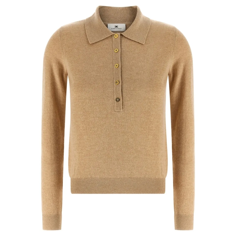 Elisabetta Franchi Pull Cashmere Sweater Brown