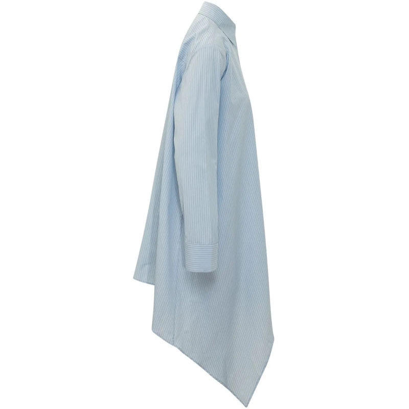 Off-White Midikleid Abito Camicia Asimmetrico hellblau(Image 3)