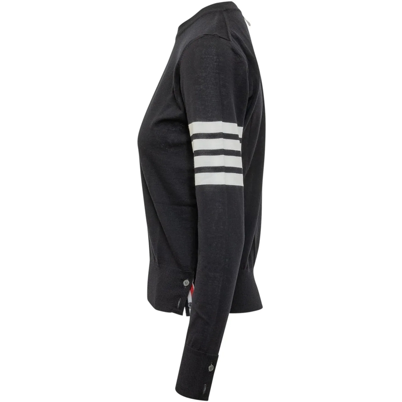 Thom Browne  Pullover Relaxed Fit Con Quattro Bande schwarz(Image 3)