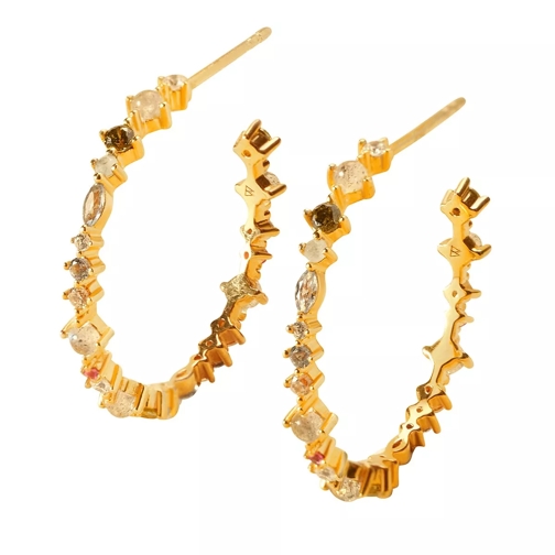 PDPAOLA Halo Gold Earring Yellow Gold Creole