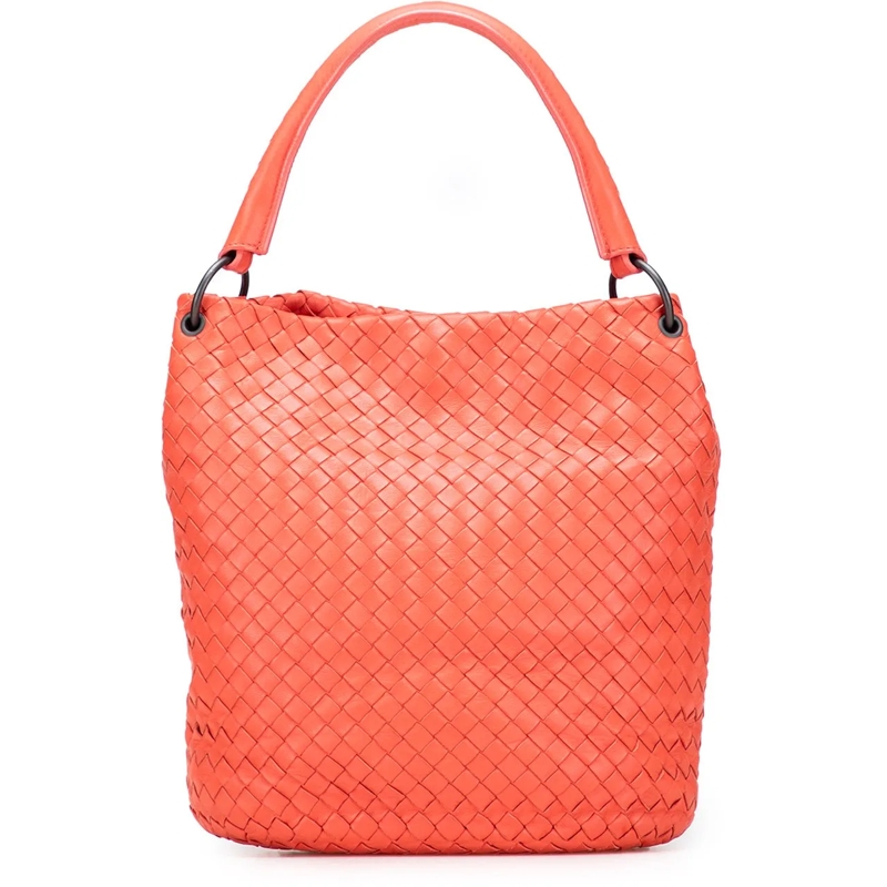 Bottega Veneta Schultertasche Nappa Intrecciato Bucket Bag orange