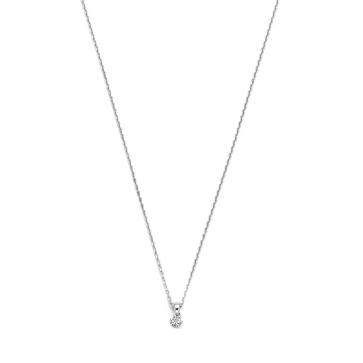 Isabel Bernard Halskette - De la Paix Emily 14 karat necklace  diamond 0.05 - Gr. unisize - in Silber - für Damen