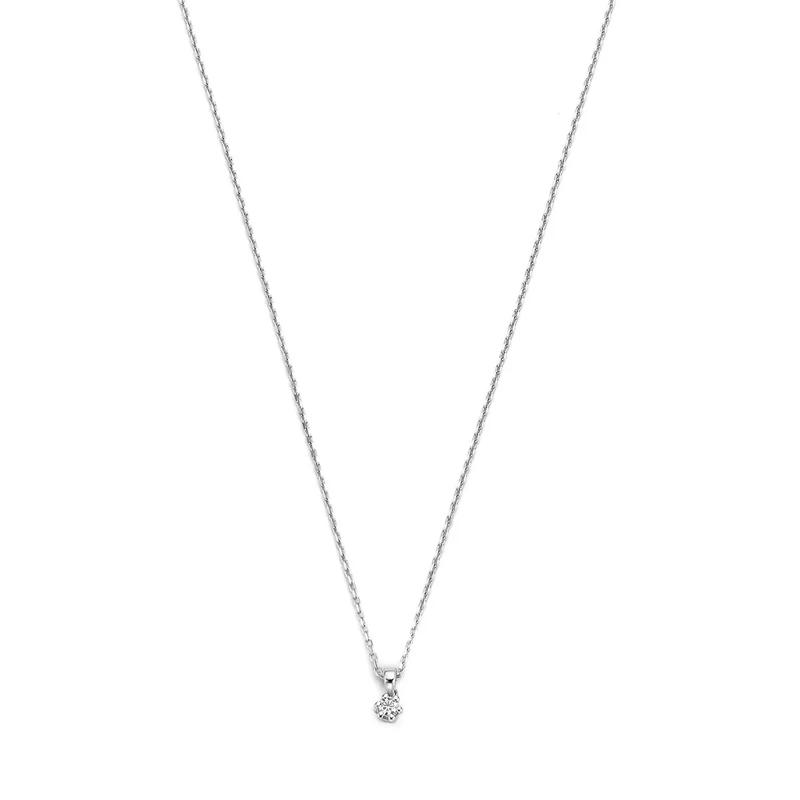 Isabel Bernard Collier moyen De la Paix Emily 14 karat necklace | diamond 0.05  White gold