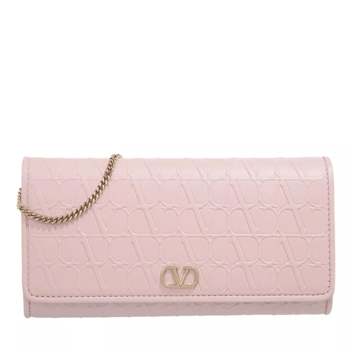 Valentino Garavani Wallet on Chain Rose Quartz Portemonnee Aan Een Ketting