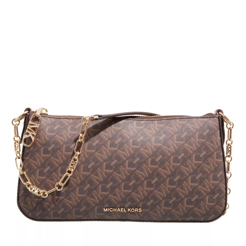 MICHAEL Michael Kors Pochette Md Chain Pouchette Brown Luggage