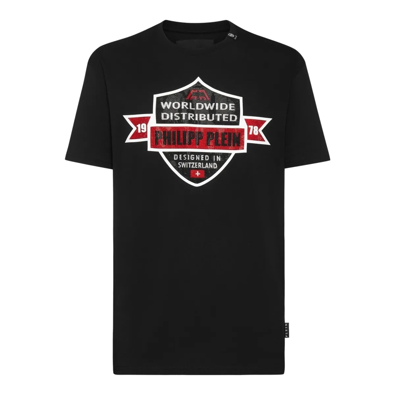 Philipp Plein T-Shirt Raffinierte Schlichtheit definiert dieses PHILIPP  schwarz