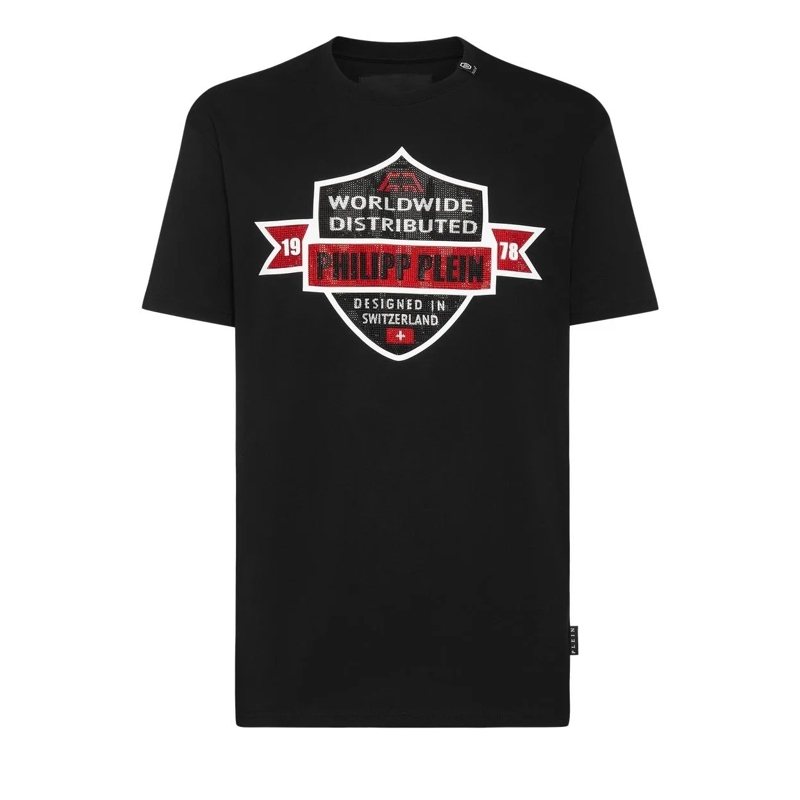 Philipp Plein T-Shirt Raffinierte Schlichtheit definiert dieses PHILIPP  schwarz