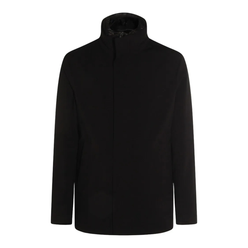 MONTECORE Bontjassen Black Coat With High Collar Black