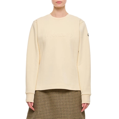 Moncler Pullover Logo Sweater Neutrals