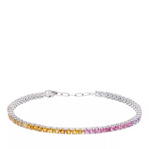 VOLARE Bracelet with 60 multicolor gemstones zus. approx. White gold 585 Armband