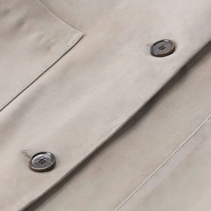 Arma Übergangsjacke Jacke Zhou aus Veloursleder weiß(Image 3)