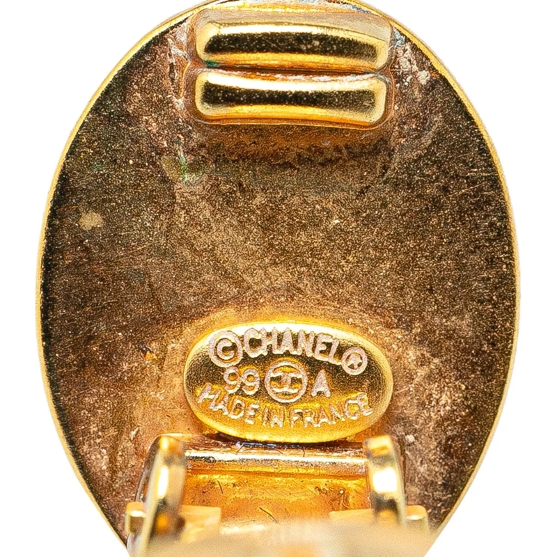 Chanel Creolen Gold Plated CC Clip On Earrings gold (Image 6)