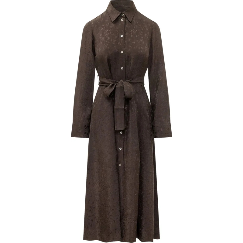 Pinko Maxikleid Abito Chemisier Agatea braun