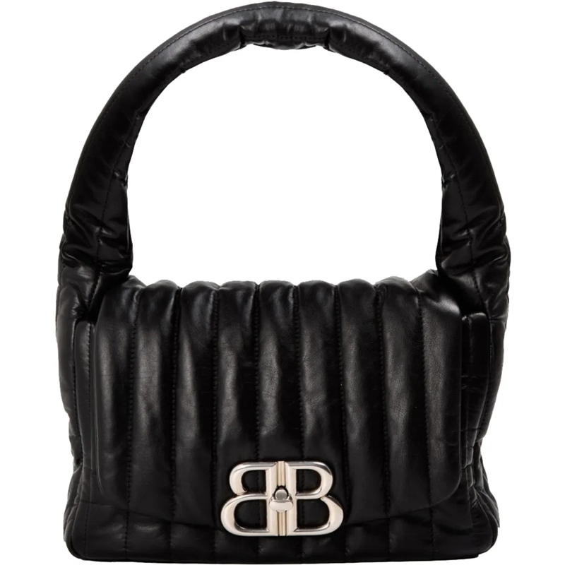 Balenciaga Tote Monaco Quilted Sling Shoulder Bag schwarz