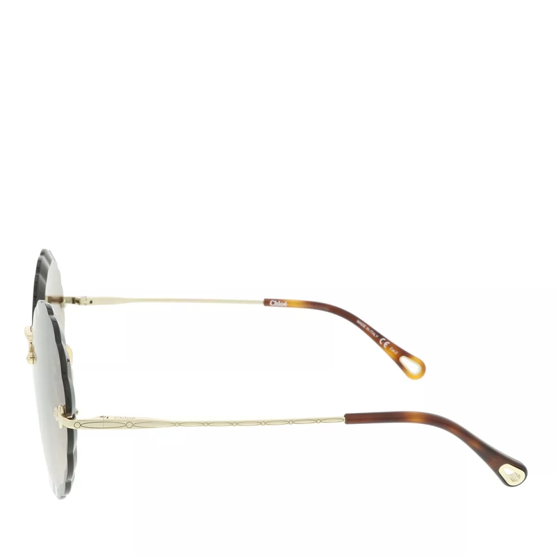 Chloé Sonnenbrille ROSIE rimless rounded metal sunglasses GOLD-GOLD-BROWN(Image 4)