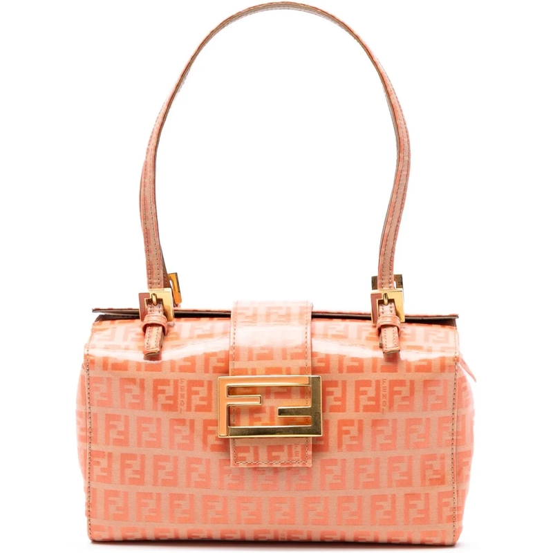 Fendi Sac à bandoulière Zucchino Crystal Shoulder Bag orange